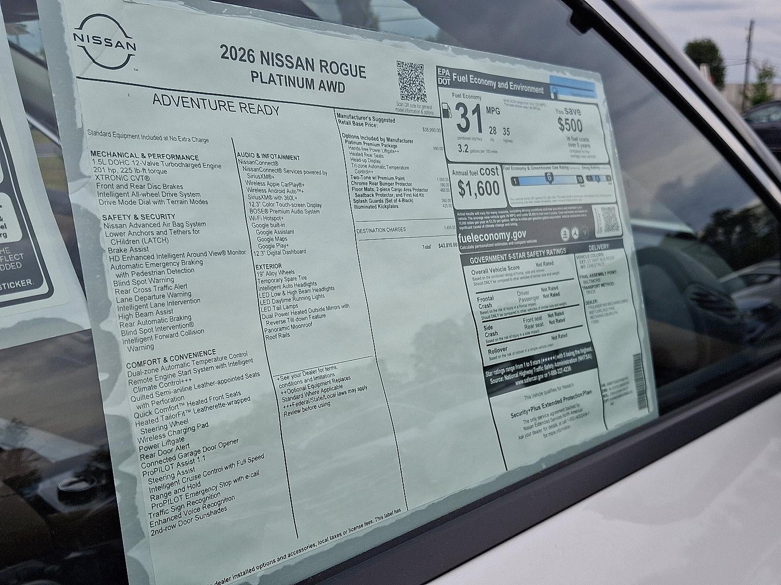 2026 Nissan Rogue Platinum