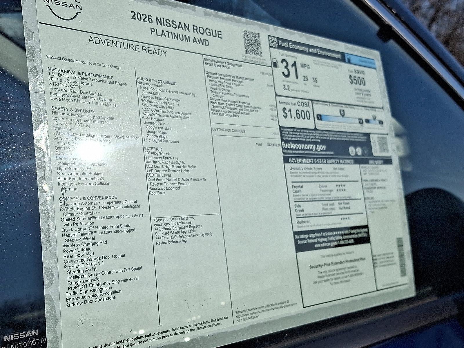 2026 Nissan Rogue Platinum