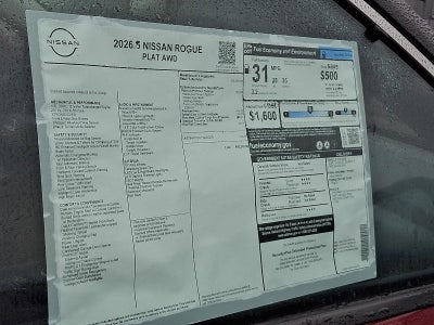 2026 Nissan Rogue 2026.5 AWD Platinum