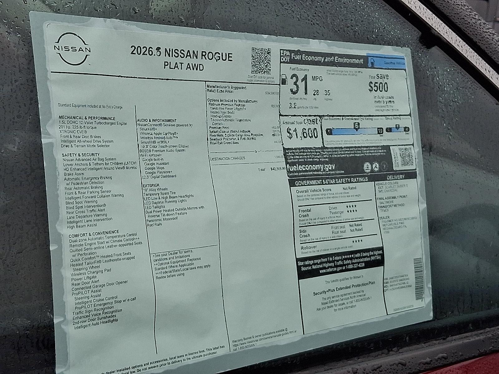 2026 Nissan Rogue 2026.5 AWD Platinum