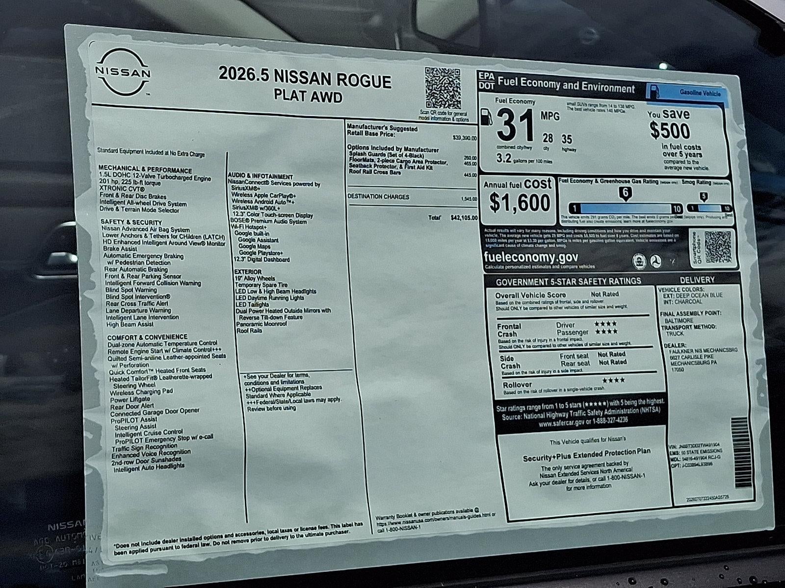 2026 Nissan Rogue Platinum