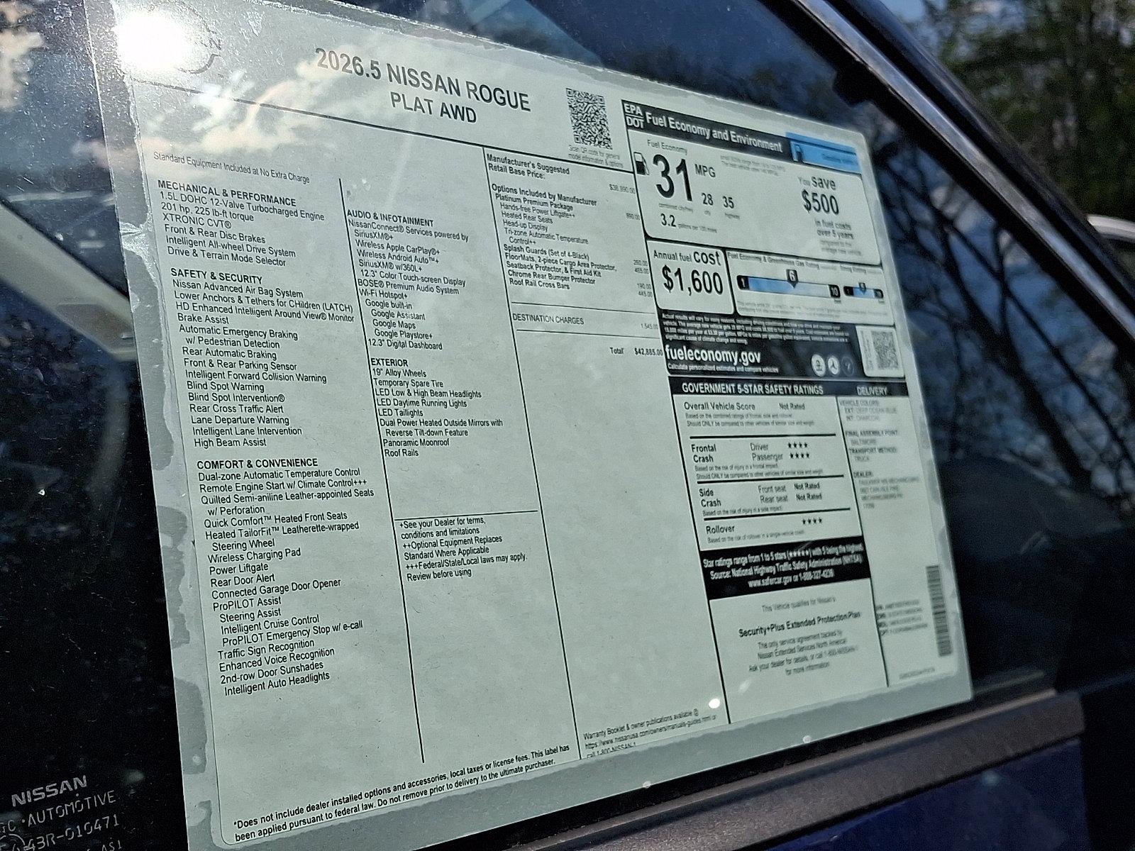 2026 Nissan Rogue Platinum
