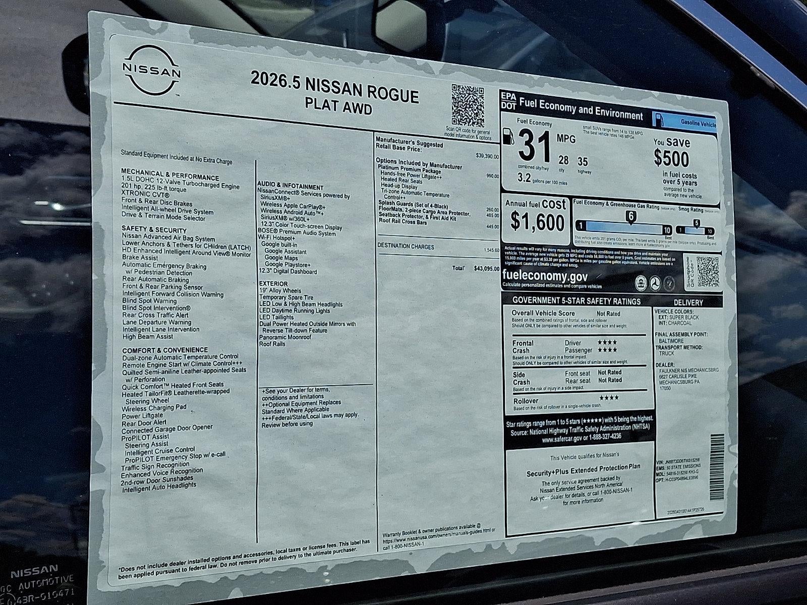 2026 Nissan Rogue Platinum