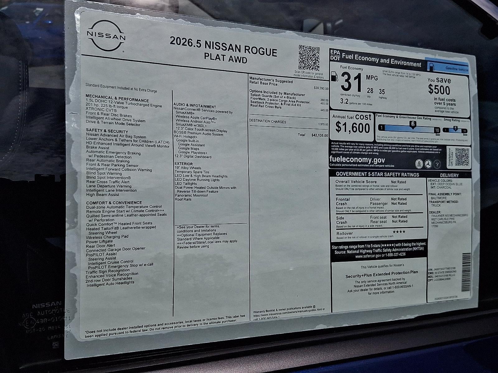 2026 Nissan Rogue 2026.5 AWD Platinum