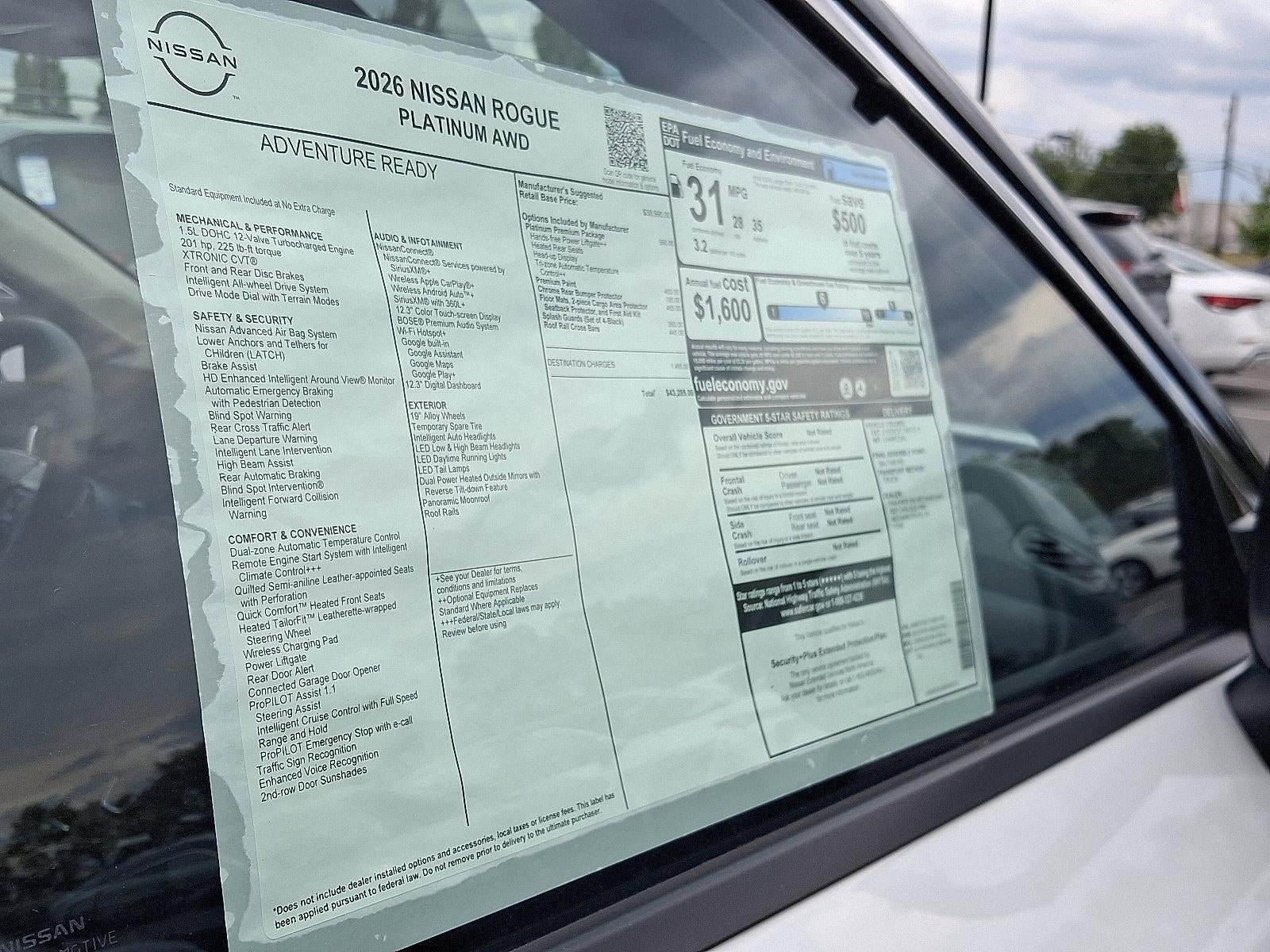 2026 Nissan Rogue Platinum