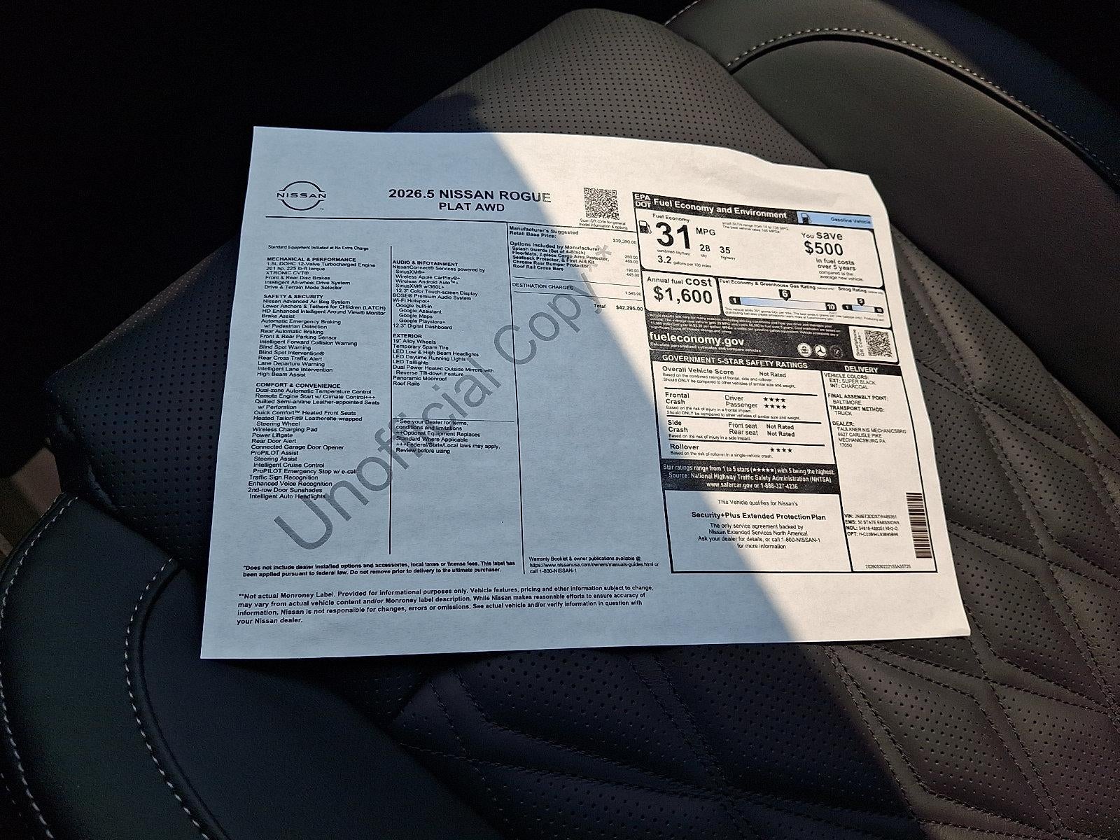 2026 Nissan Rogue Platinum