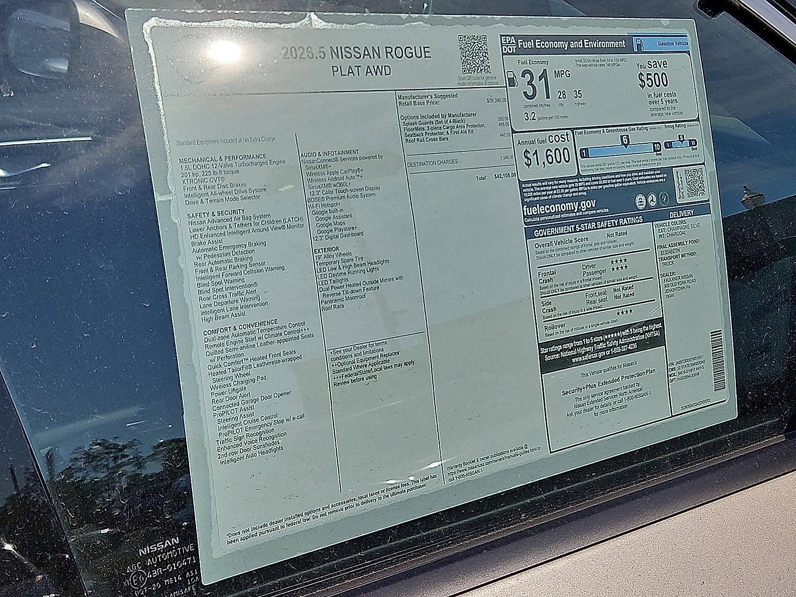 2026 Nissan Rogue Platinum