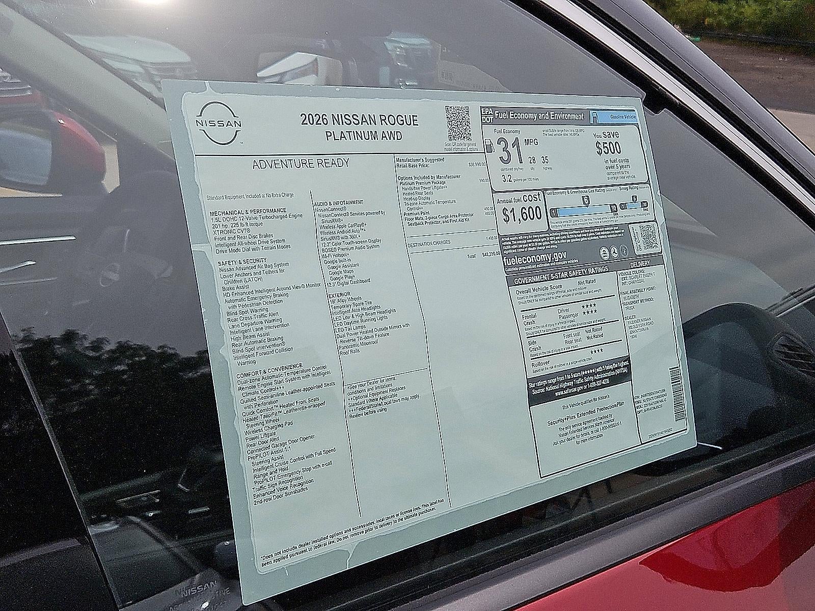 2026 Nissan Rogue AWD Platinum *Ltd Avail*