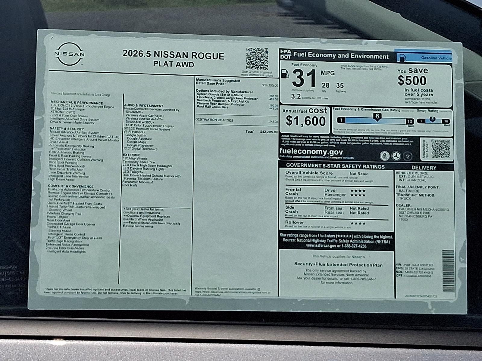 2026 Nissan Rogue Platinum