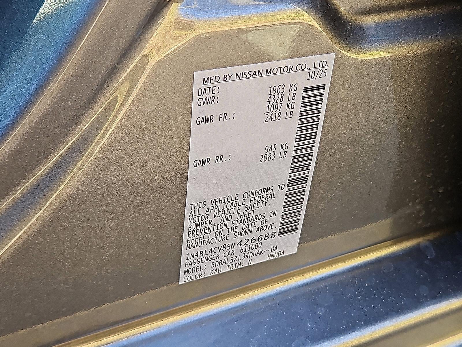 2025 Nissan Altima SR