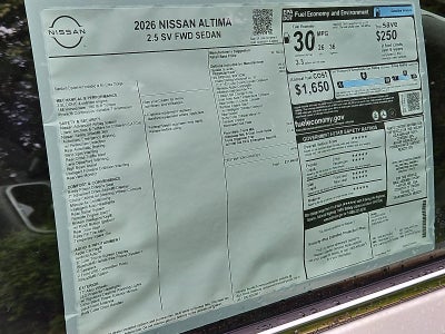 2026 Nissan Altima SV Special Edition