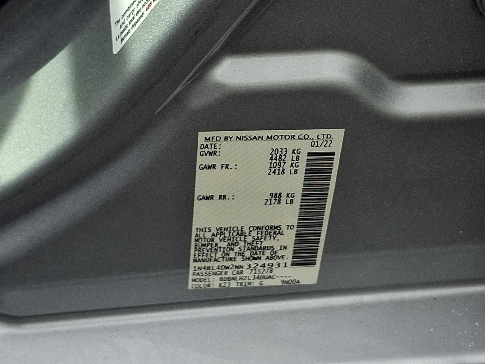 2022 Nissan Altima SV
