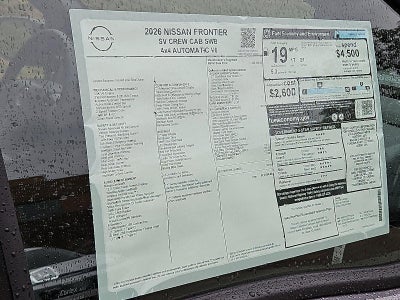 2026 Nissan Frontier Crew Cab SV