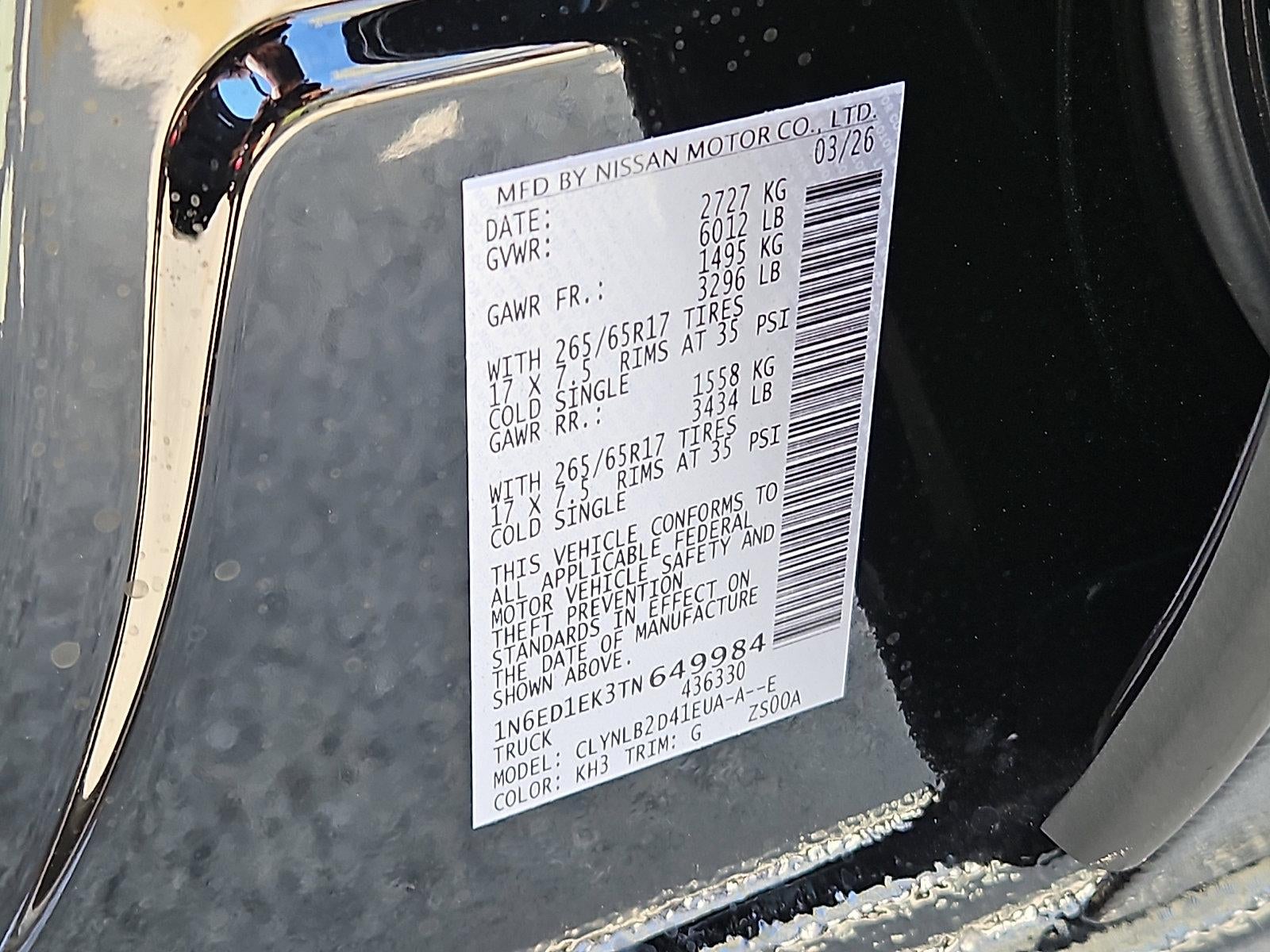 2026 Nissan Frontier Crew Cab 4x4 SV