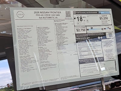 2026 Nissan Frontier Crew Cab PRO-4X®