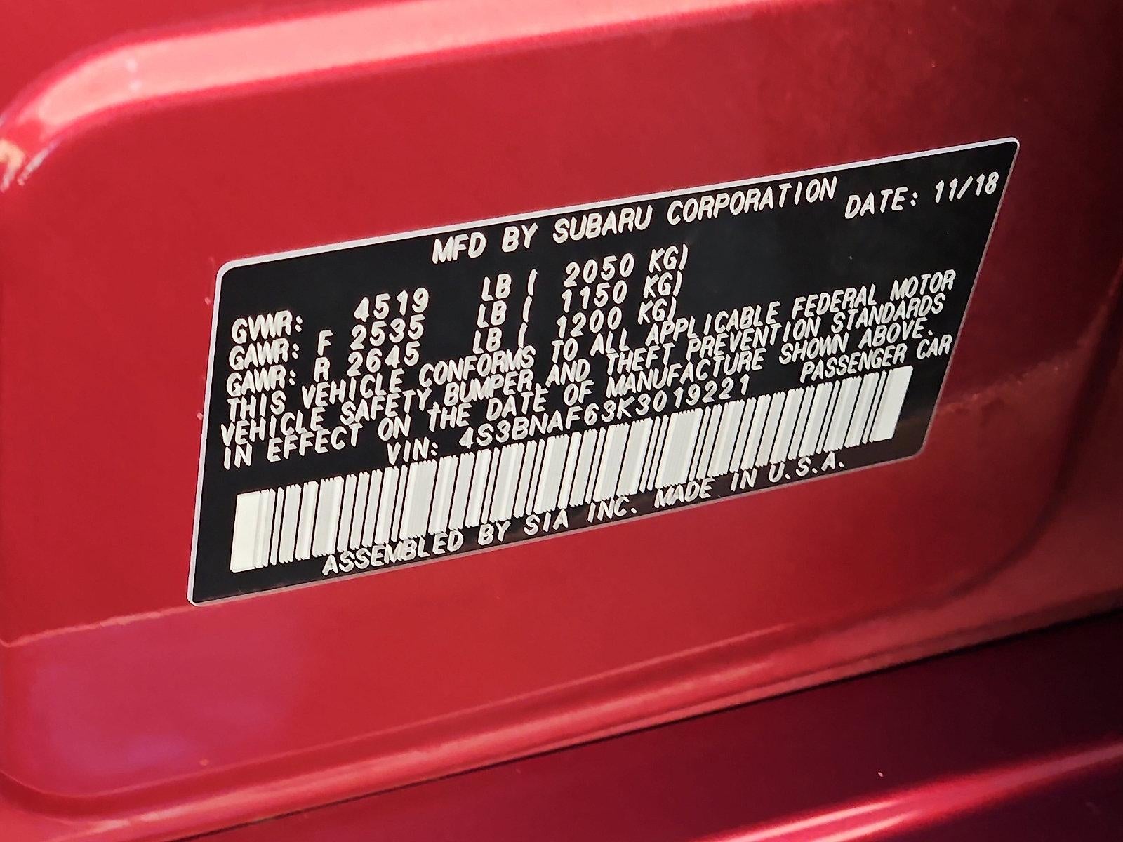 2019 Subaru Legacy 2.5i Premium