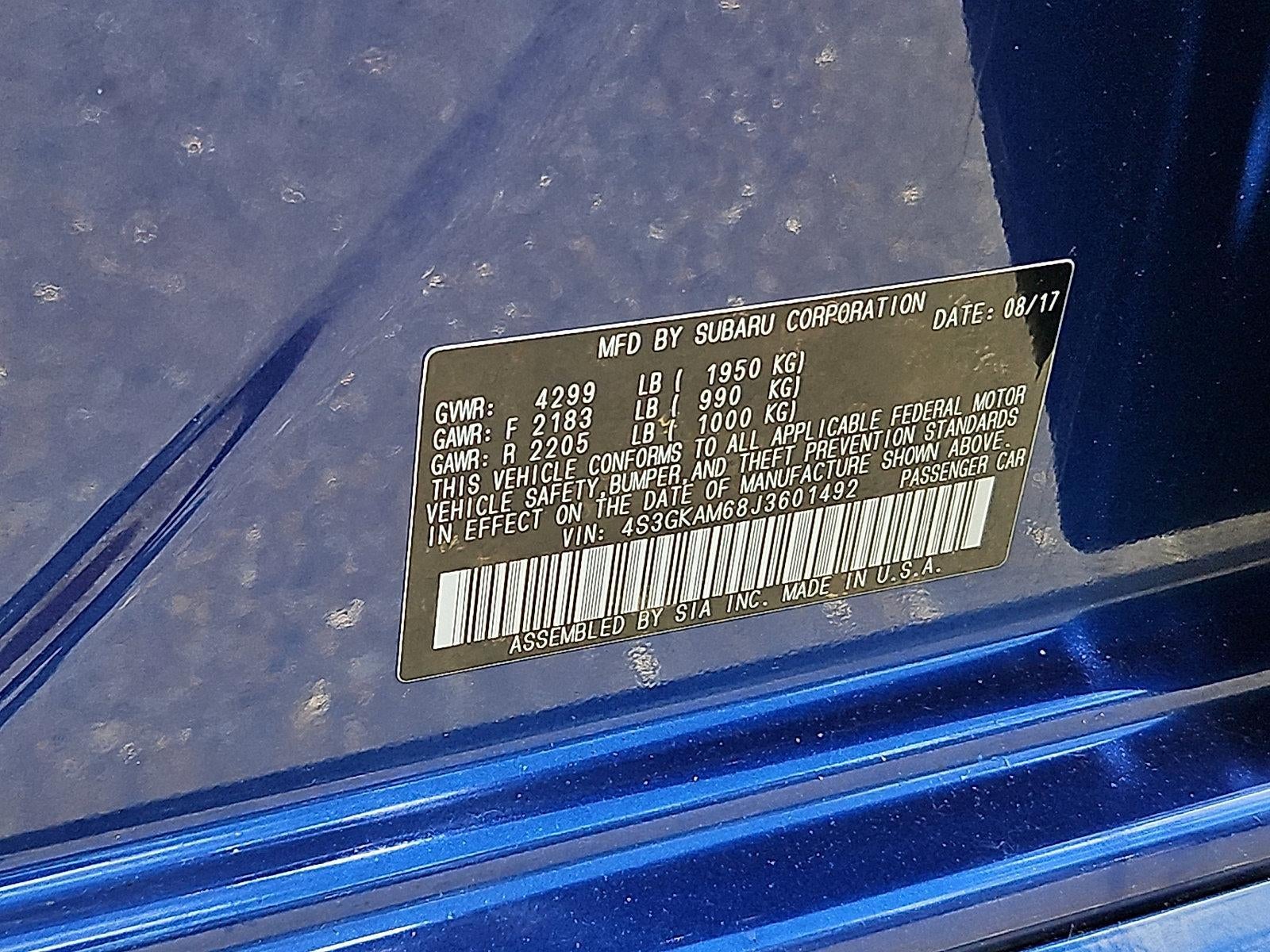 2018 Subaru Impreza 2.0i Sport 4-door CVT