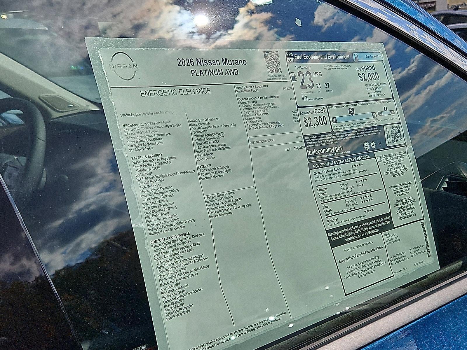 2026 Nissan Murano AWD Platinum