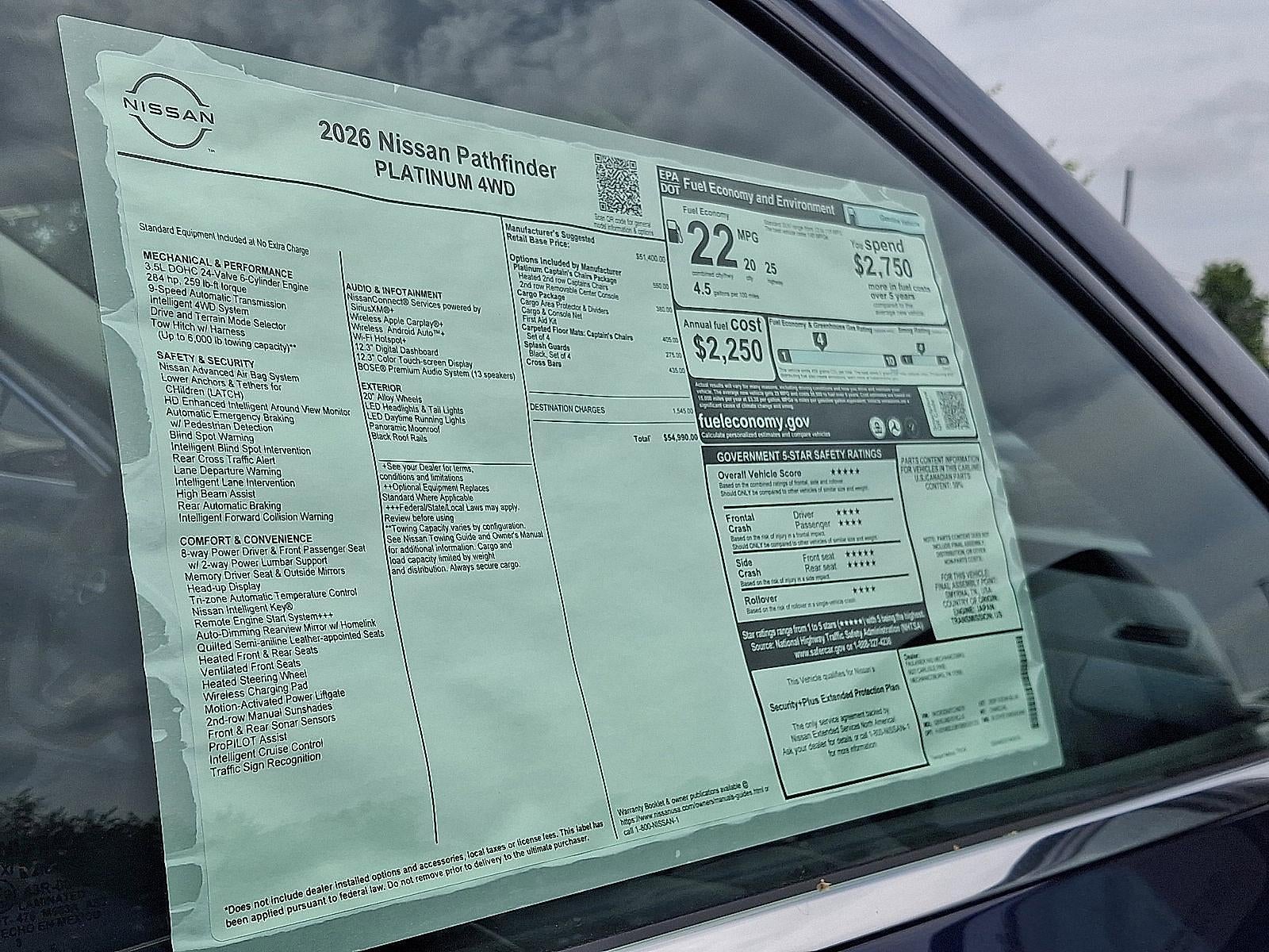 2026 Nissan Pathfinder Platinum