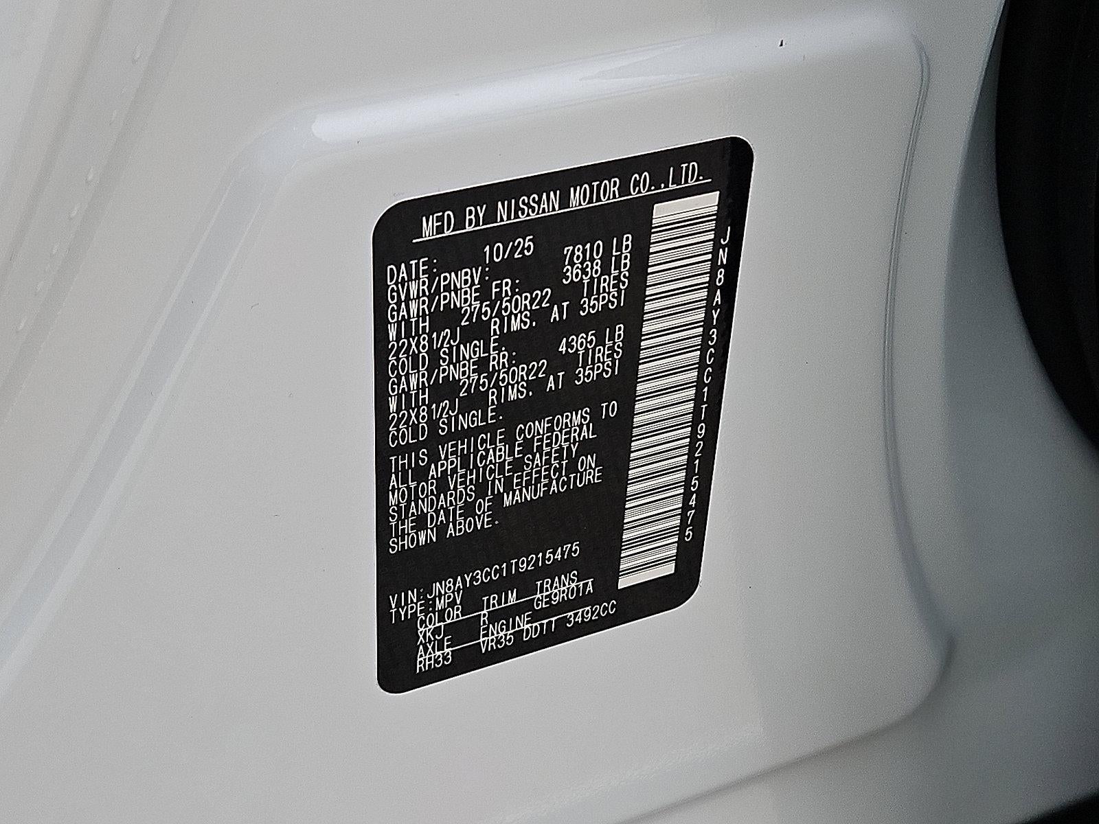 2026 Nissan Armada Platinum Reserve