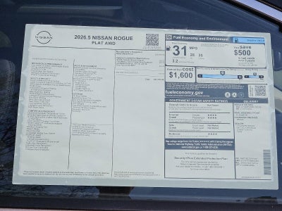 2026 Nissan Rogue Platinum