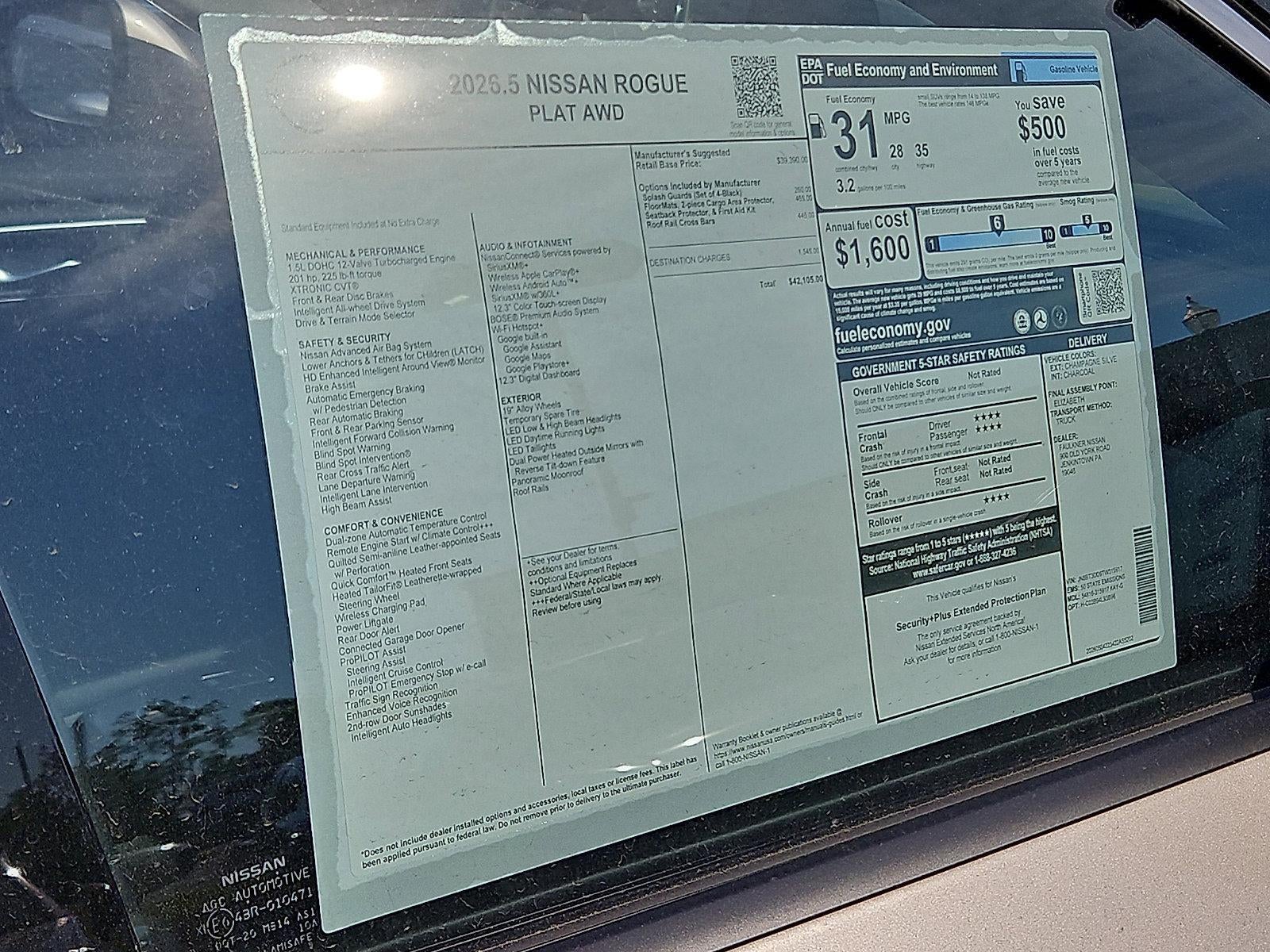 2026 Nissan Rogue Platinum