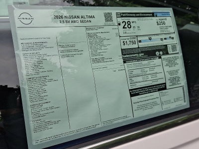 2026 Nissan Altima SV Special Edition