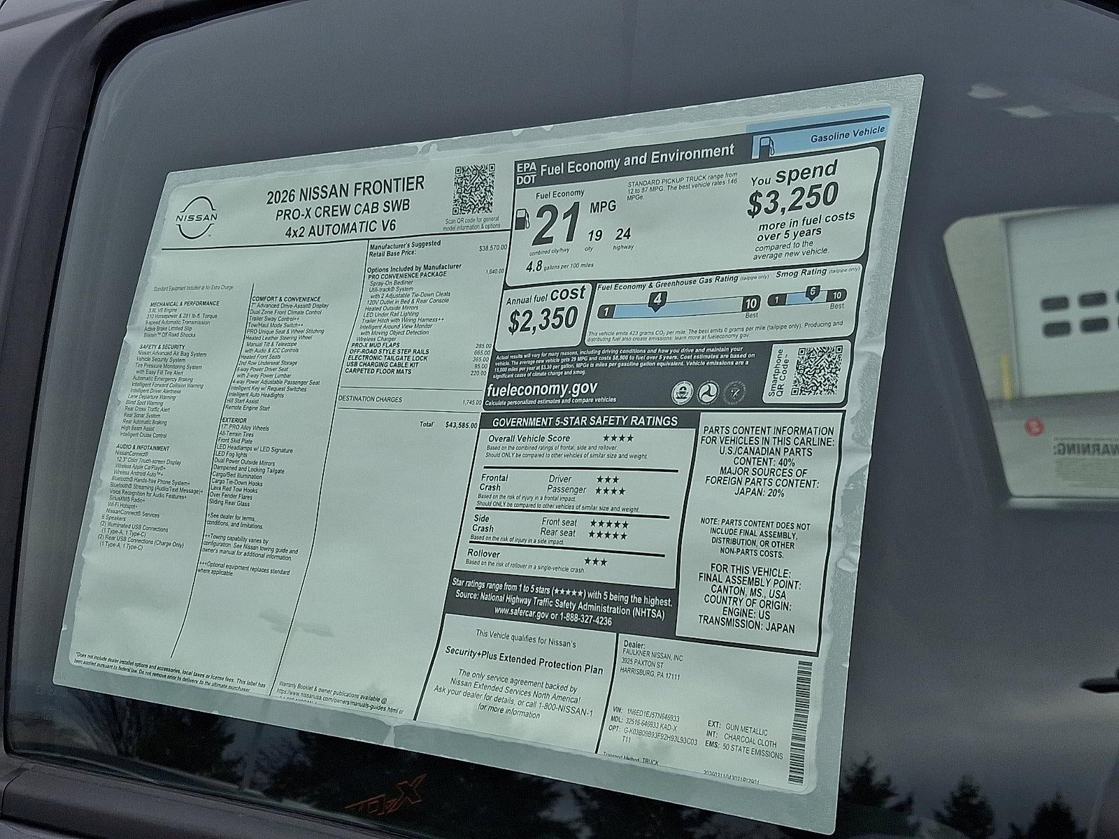 2026 Nissan Frontier Crew Cab PRO-X®