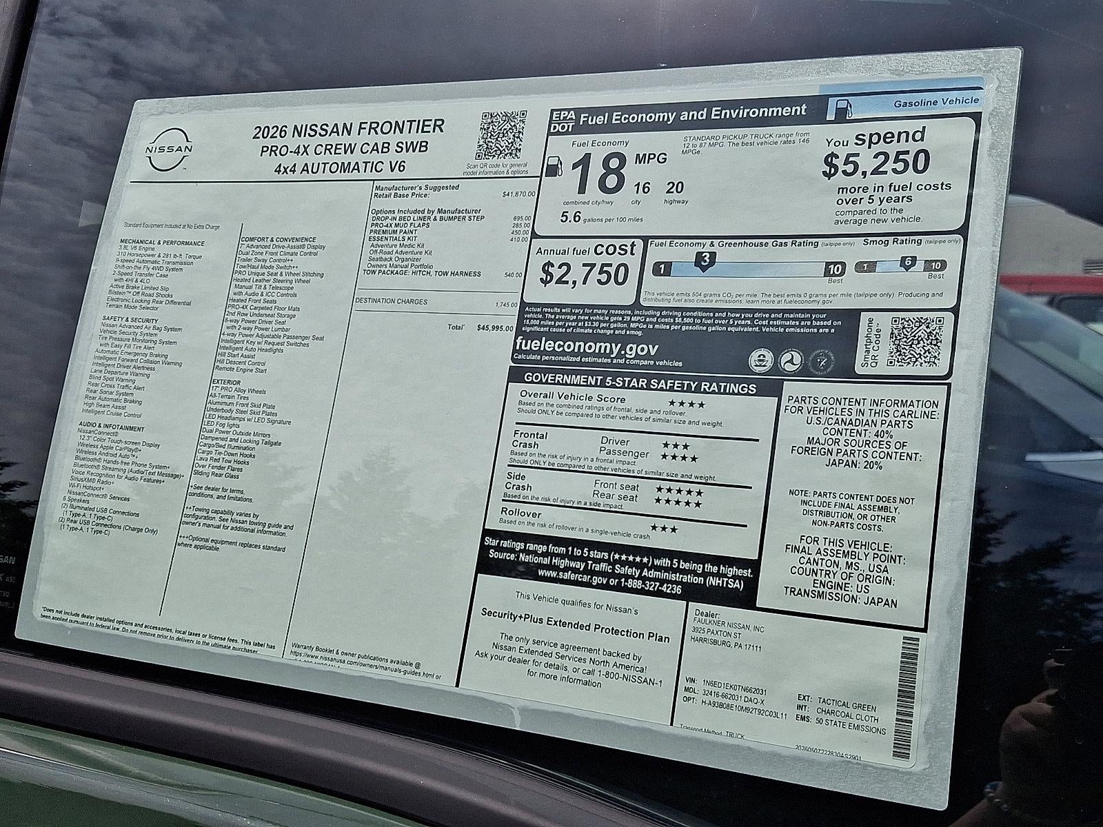 2026 Nissan Frontier Crew Cab PRO-4X®