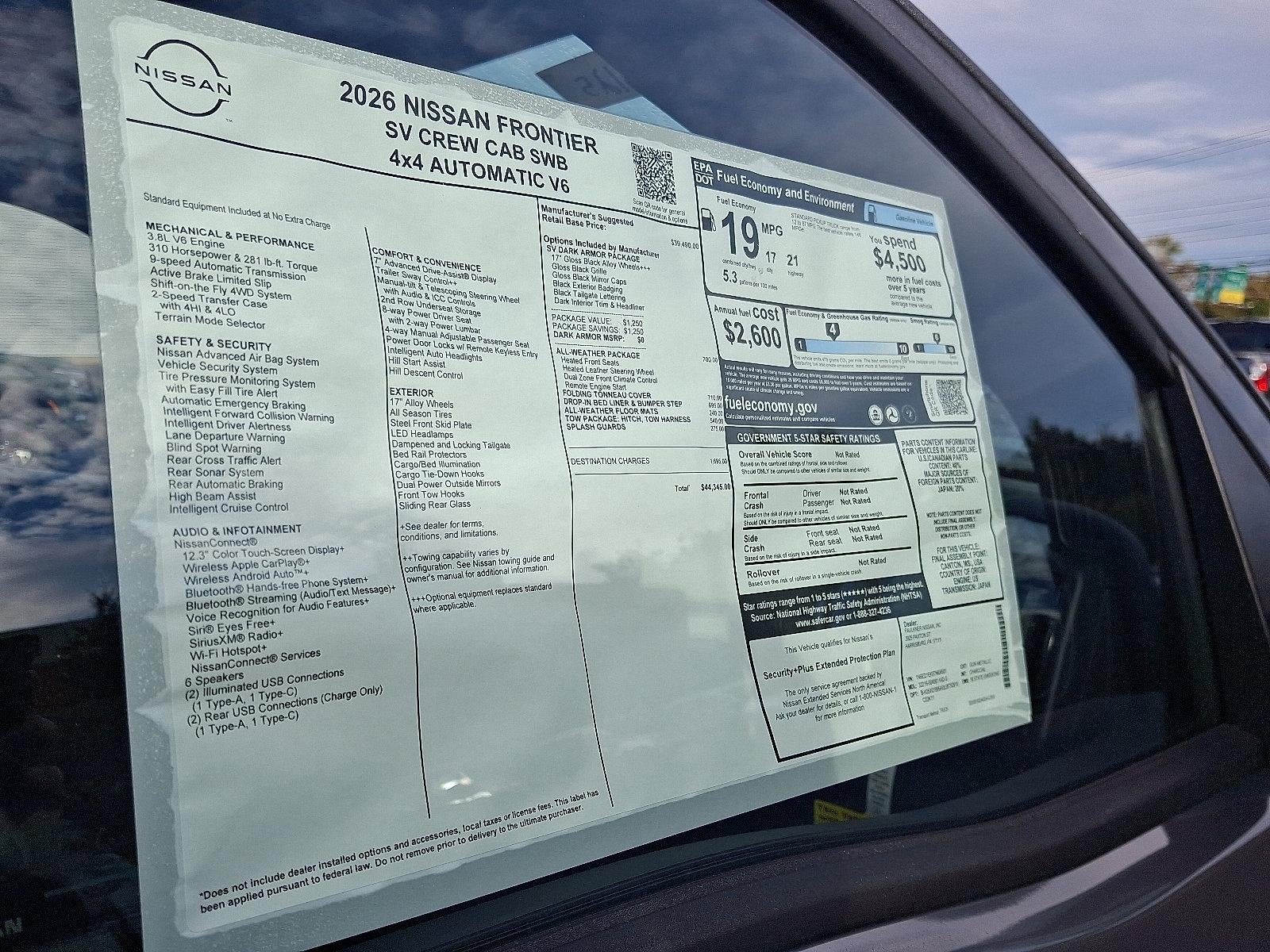 2026 Nissan Frontier Crew Cab SV