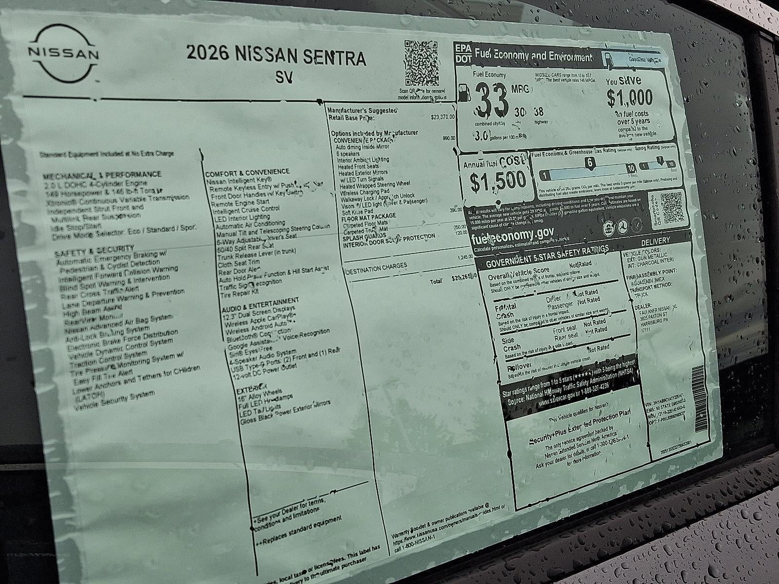 2026 Nissan Sentra SV