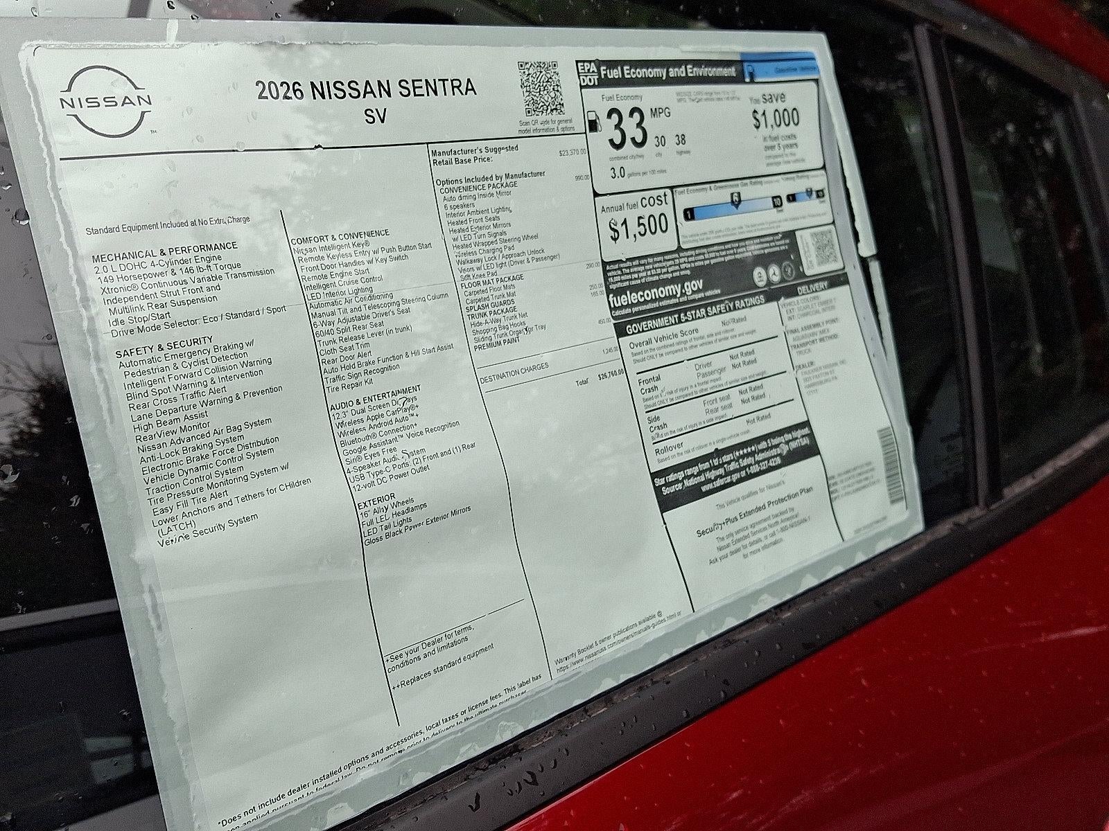 2026 Nissan Sentra SV