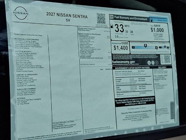 2027 Nissan Sentra SV