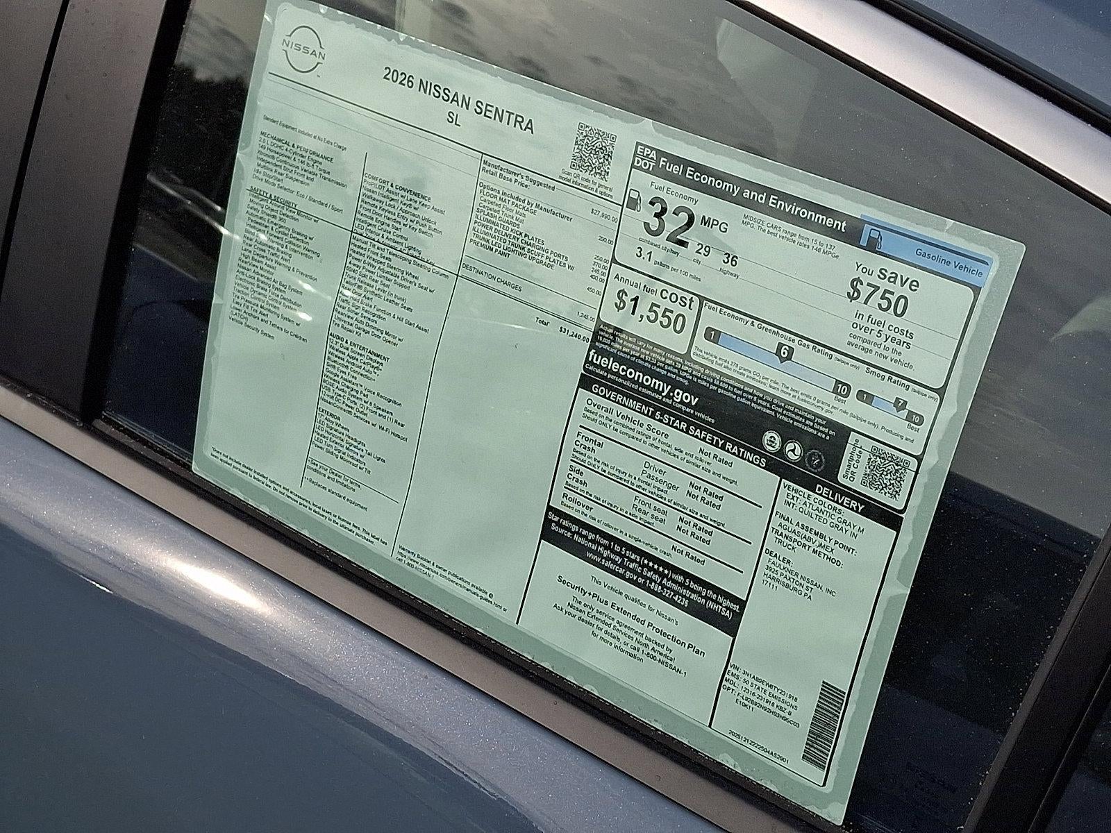 2026 Nissan Sentra SL