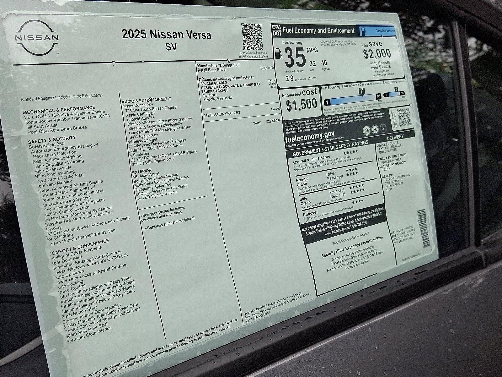 2025 Nissan Versa SV