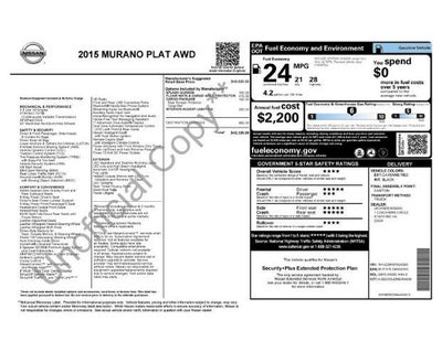 2015 Nissan Murano AWD 4dr Platinum