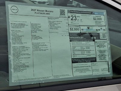 2027 Nissan Murano Platinum
