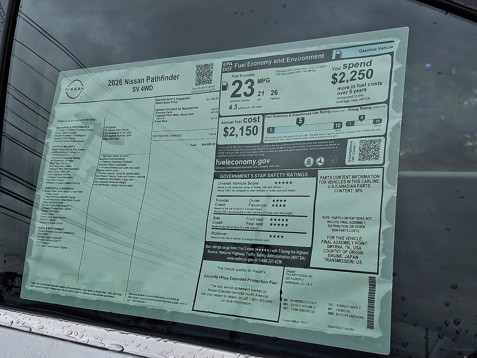 2026 Nissan Pathfinder SV