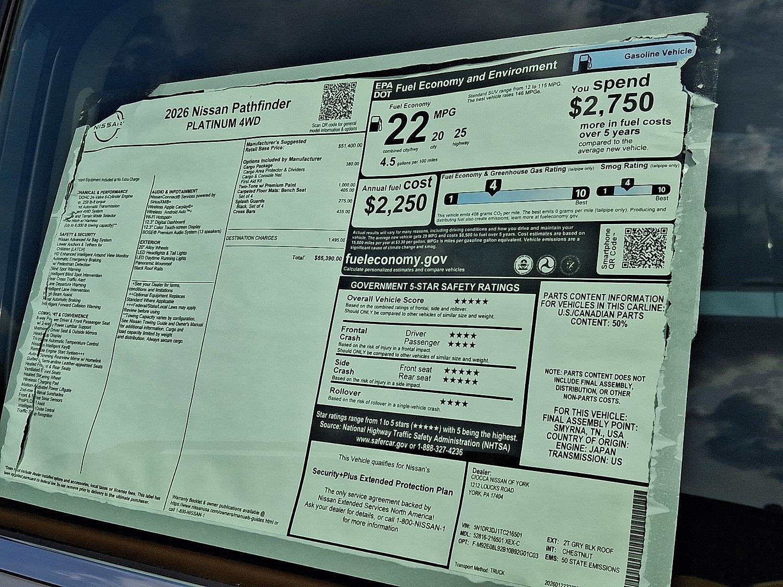 2026 Nissan Pathfinder Platinum