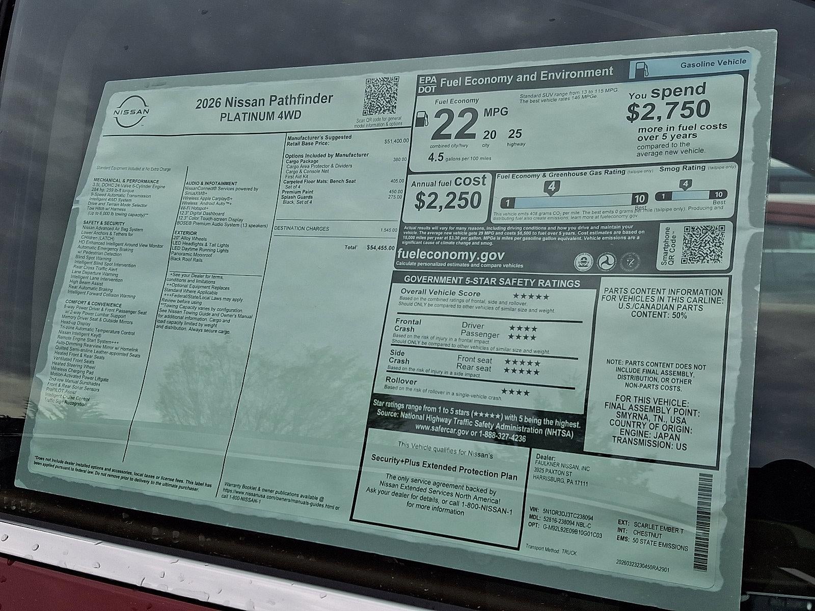 2026 Nissan Pathfinder Platinum 4WD