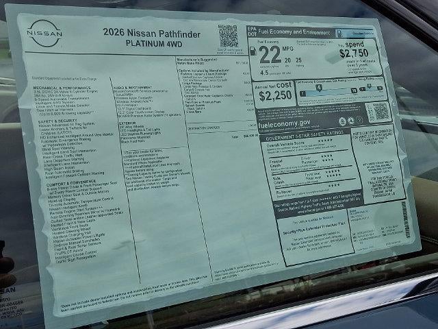 2026 Nissan Pathfinder Platinum 4WD