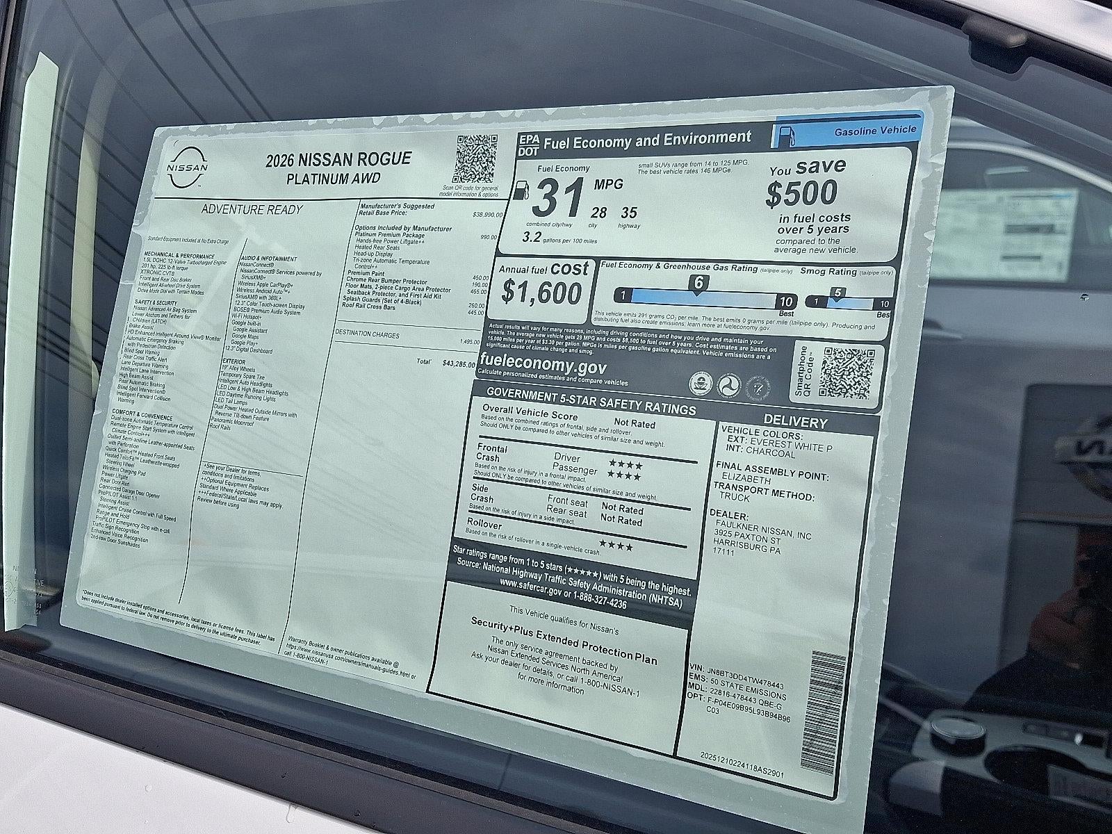 2026 Nissan Rogue Platinum