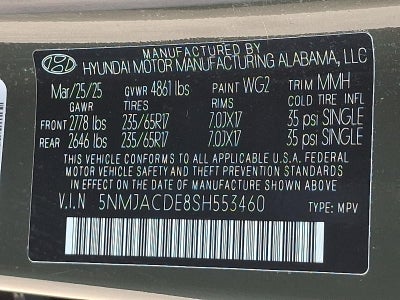 2025 Hyundai TUCSON SE