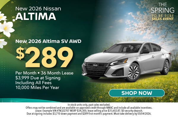 New 2026 Nissan Altima SV AWD