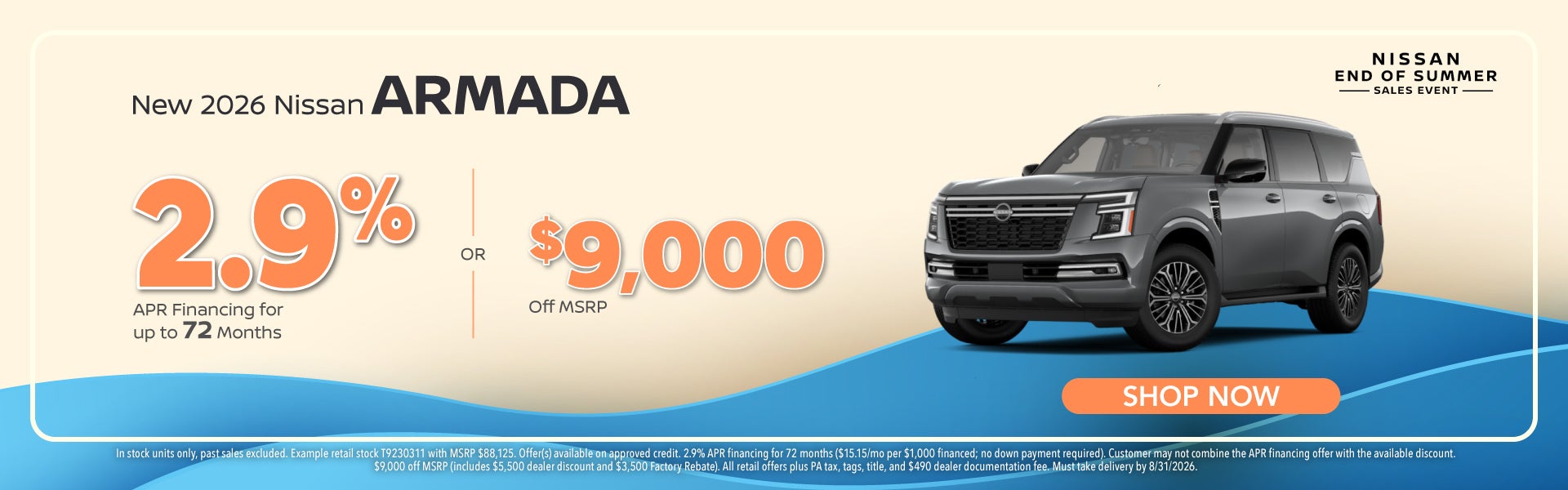 New 2026 Nissan Armada Platinum Reserve