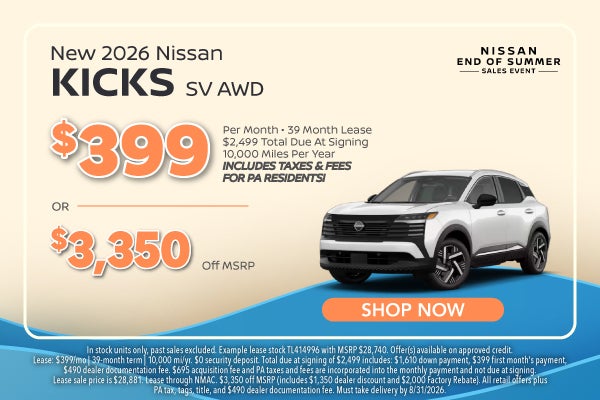 New 2026 Nissan Kicks SV AWD