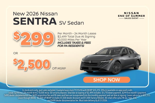 New 2026 Nissan Sentra SV 