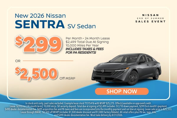 New 2026 Nissan Sentra SV 