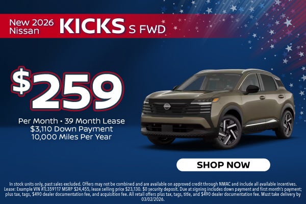 New 2026 Nissan Kicks SV