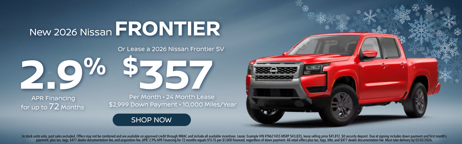 New 2026 Nissan Frontier